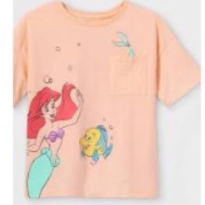 NWT Girl’s Disney Princess Ariel & Flounder T-shirt Size:S